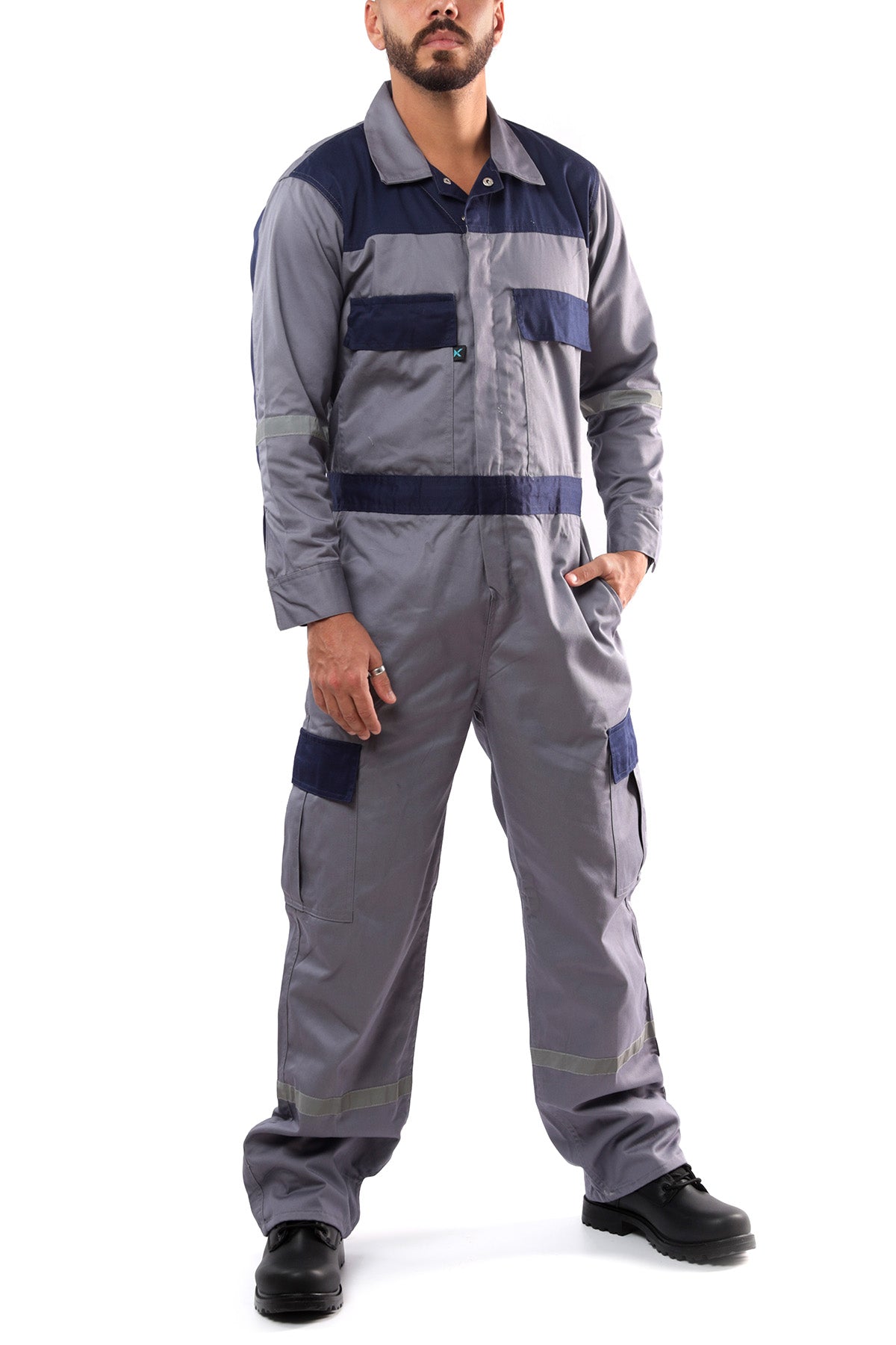Kolossus Deluxe Long Sleeve Cotton Blend Coverall with Enhanced Visibility