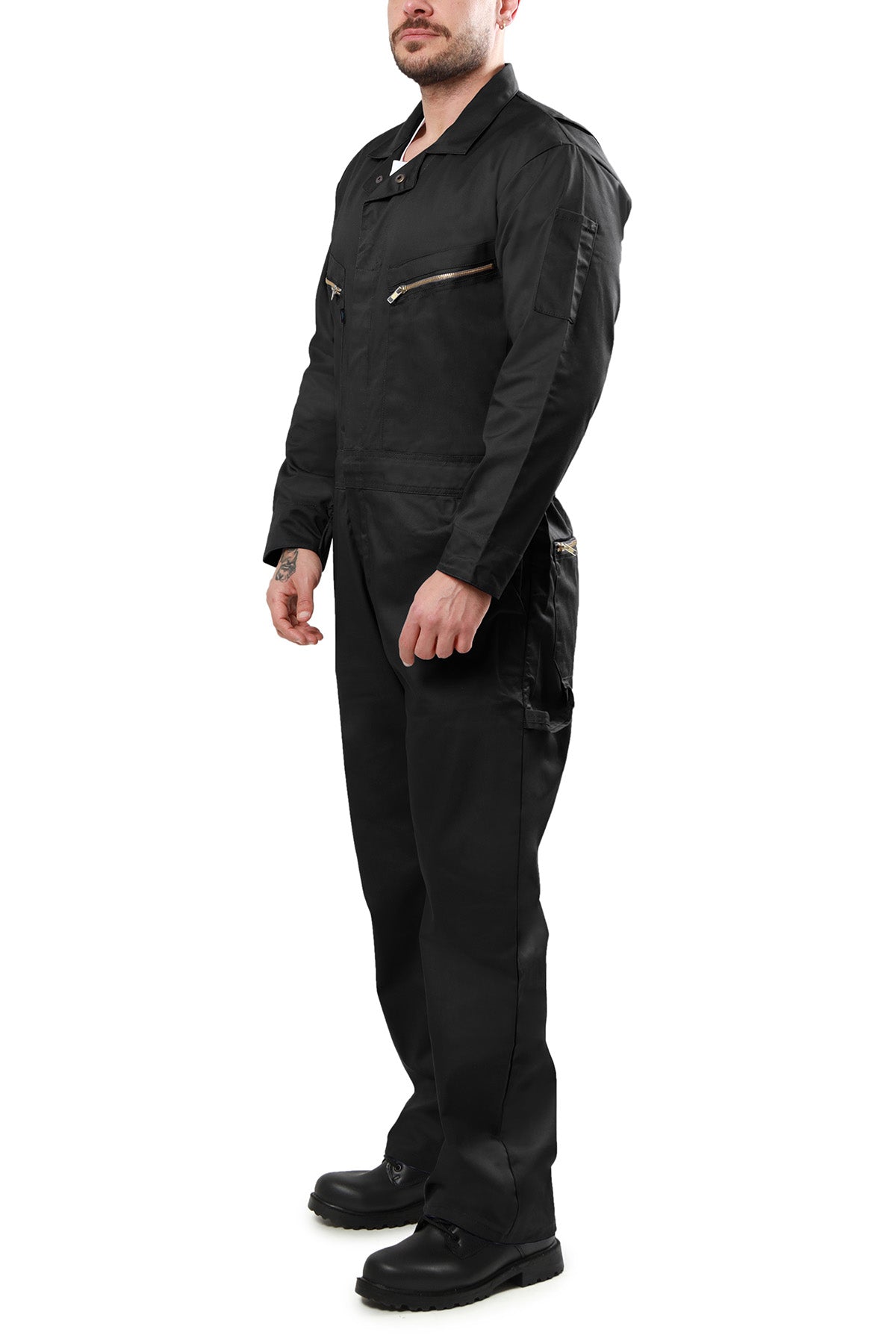 Kolossus Pro-Utility Cotton Blend Long Sleeve Coverall with Zip-Front Pocket, KC07