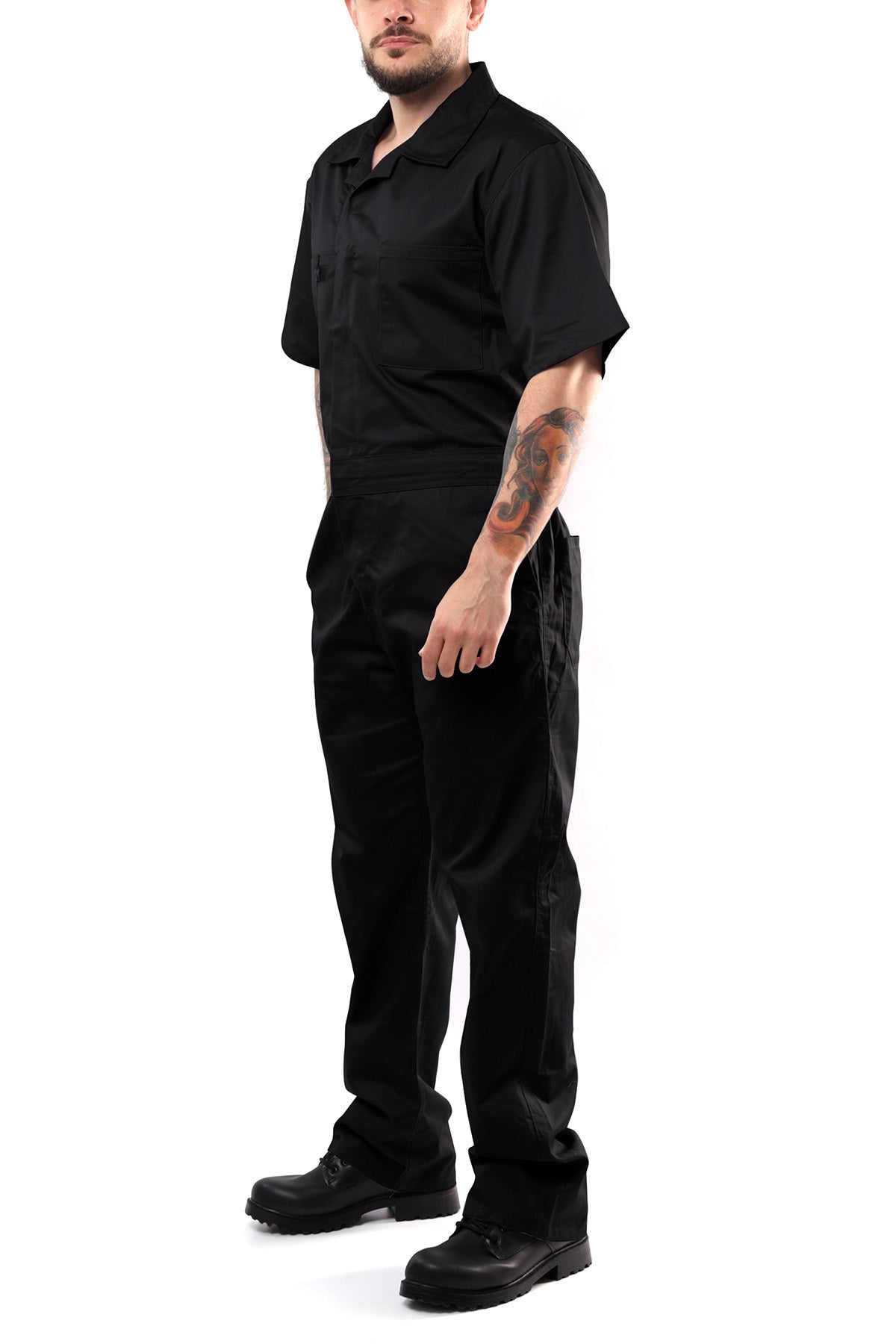 Kolossus Deluxe Short Sleeve Cotton Blend Coverall with Multi Pockets and Antistatic Zipper, KC04