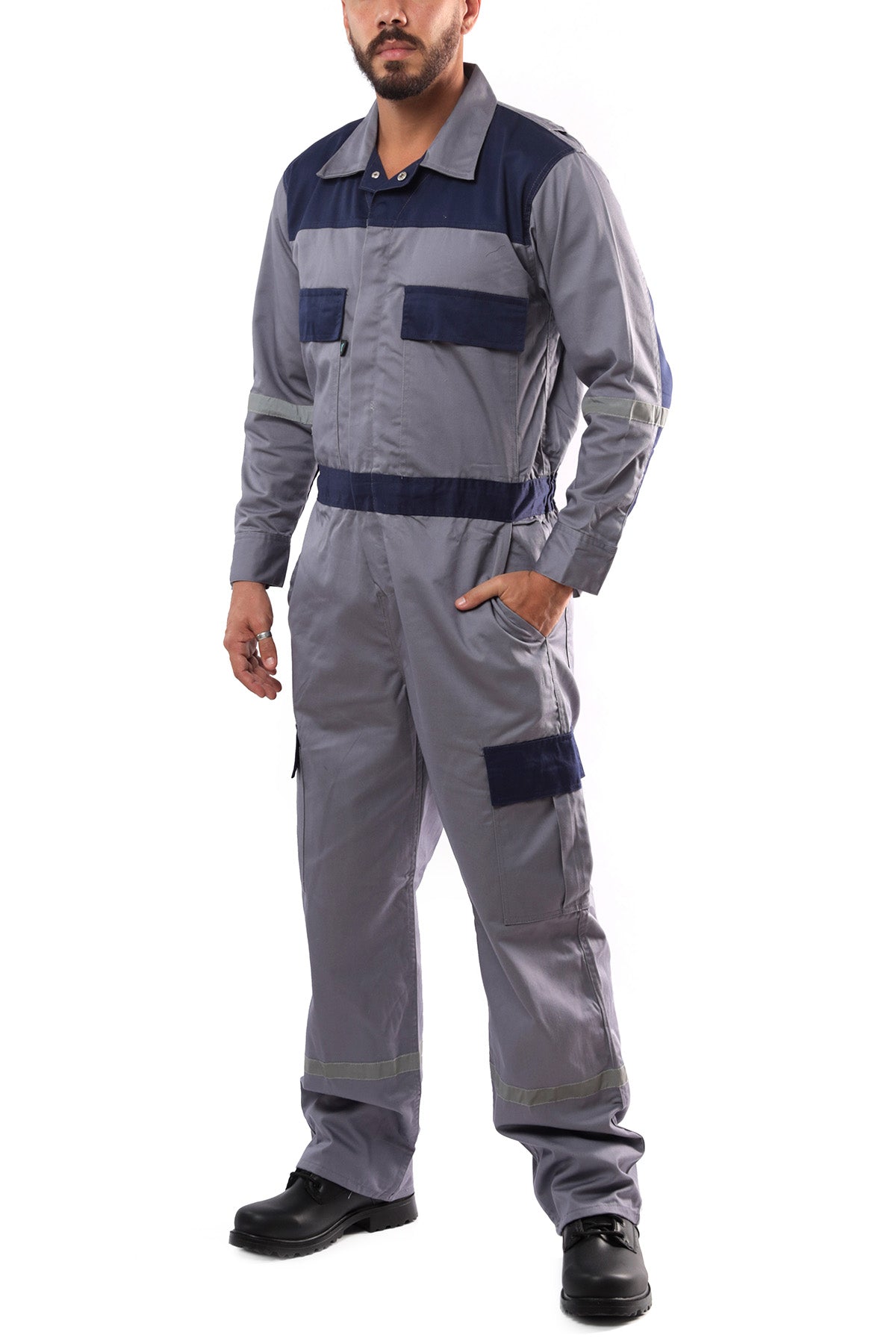 Kolossus Deluxe Long Sleeve Cotton Blend Coverall with Enhanced Visibility