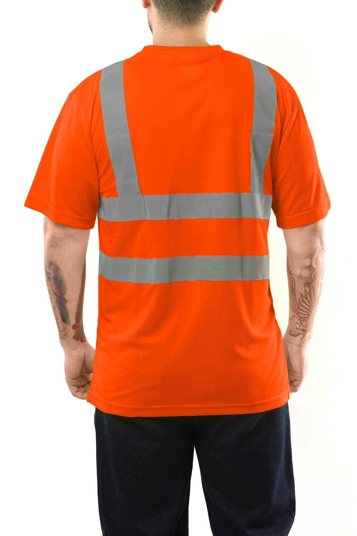 Kolossus AirFlex ANSI Class 2 Compliant High Visibility Short Sleeve Safety Shirt Orange