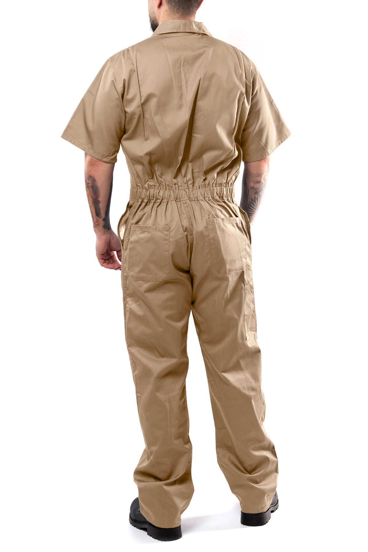 Kolossus Deluxe Short Sleeve Cotton Blend Coverall with Multi Pockets and Antistatic Zipper, KC04