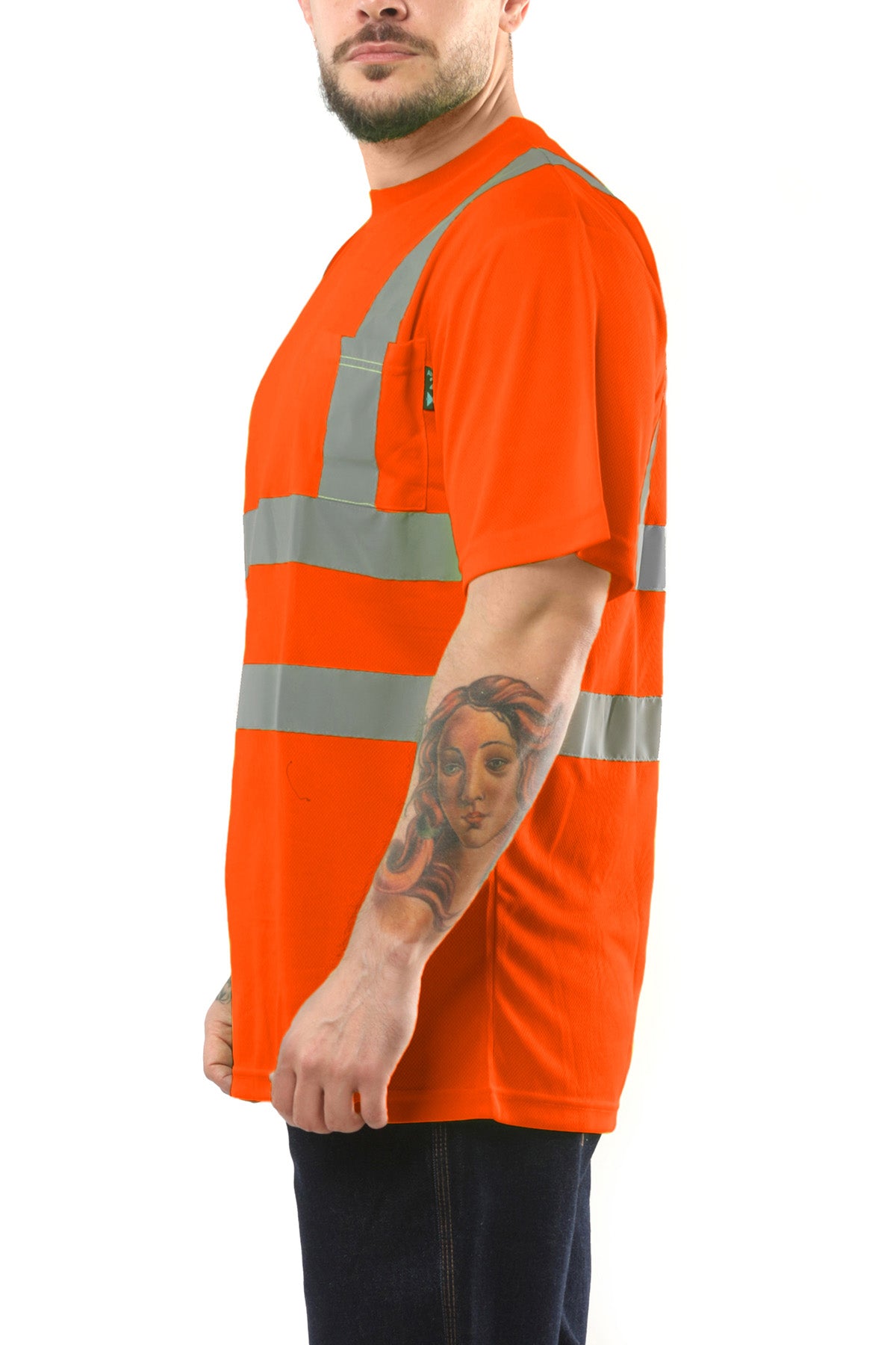Kolossus AirFlex ANSI Class 2 Compliant High Visibility Short Sleeve Safety Shirt Orange