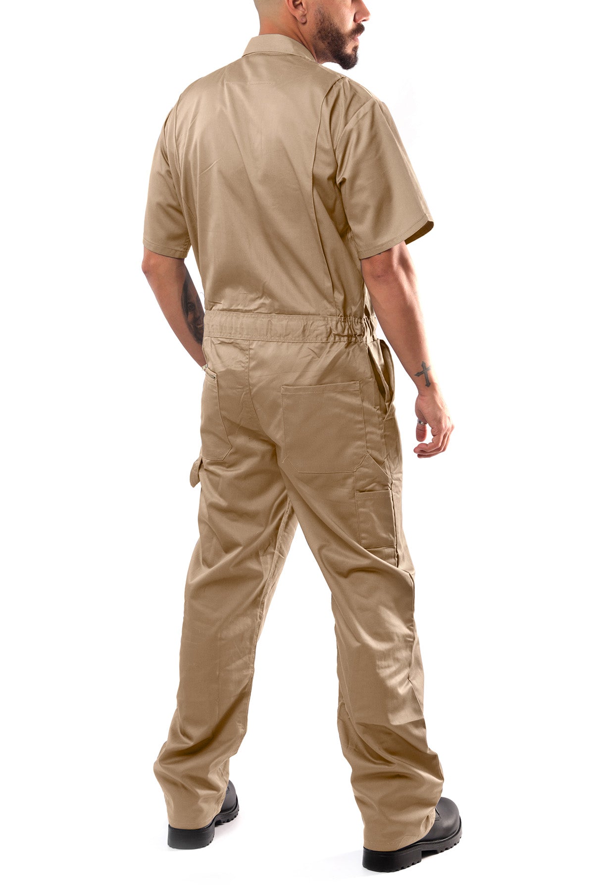 Kolossus Pro-Utility Cotton Blend Short Sleeve Coverall with Zip-Front Pockets, KC08