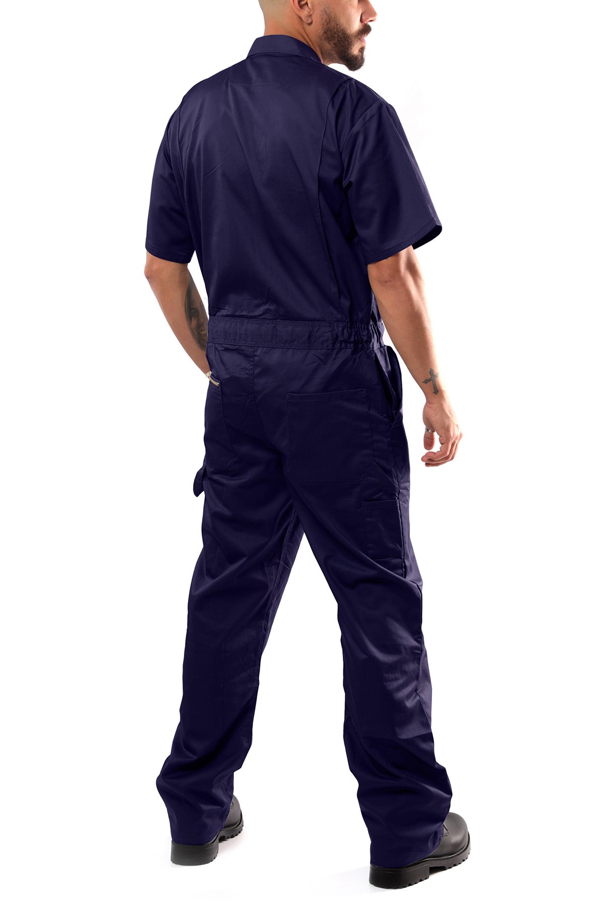 Kolossus Pro-Utility Cotton Blend Short Sleeve Coverall with Zip-Front Pockets, KC08
