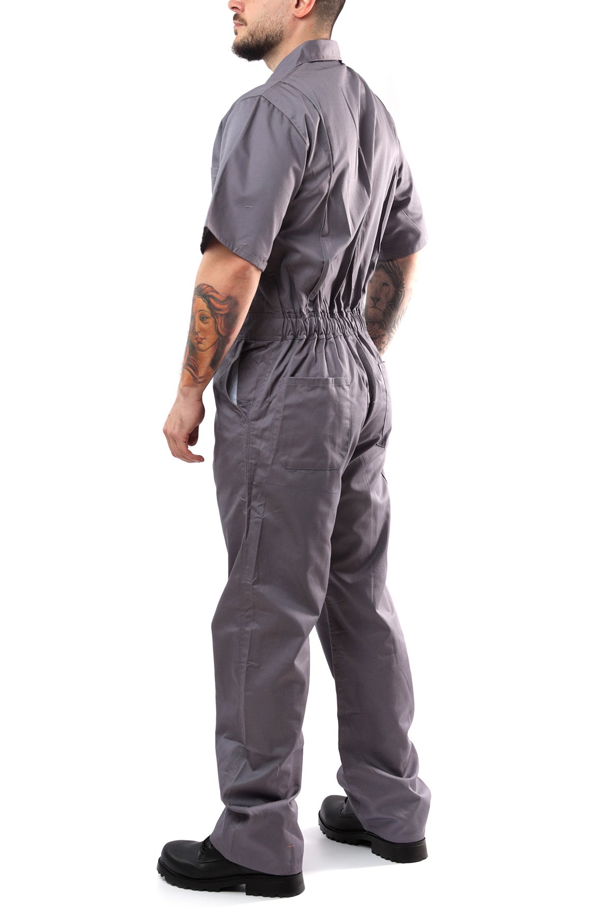 Kolossus Deluxe Short Sleeve Cotton Blend Coverall with Multi Pockets and Antistatic Zipper, KC04
