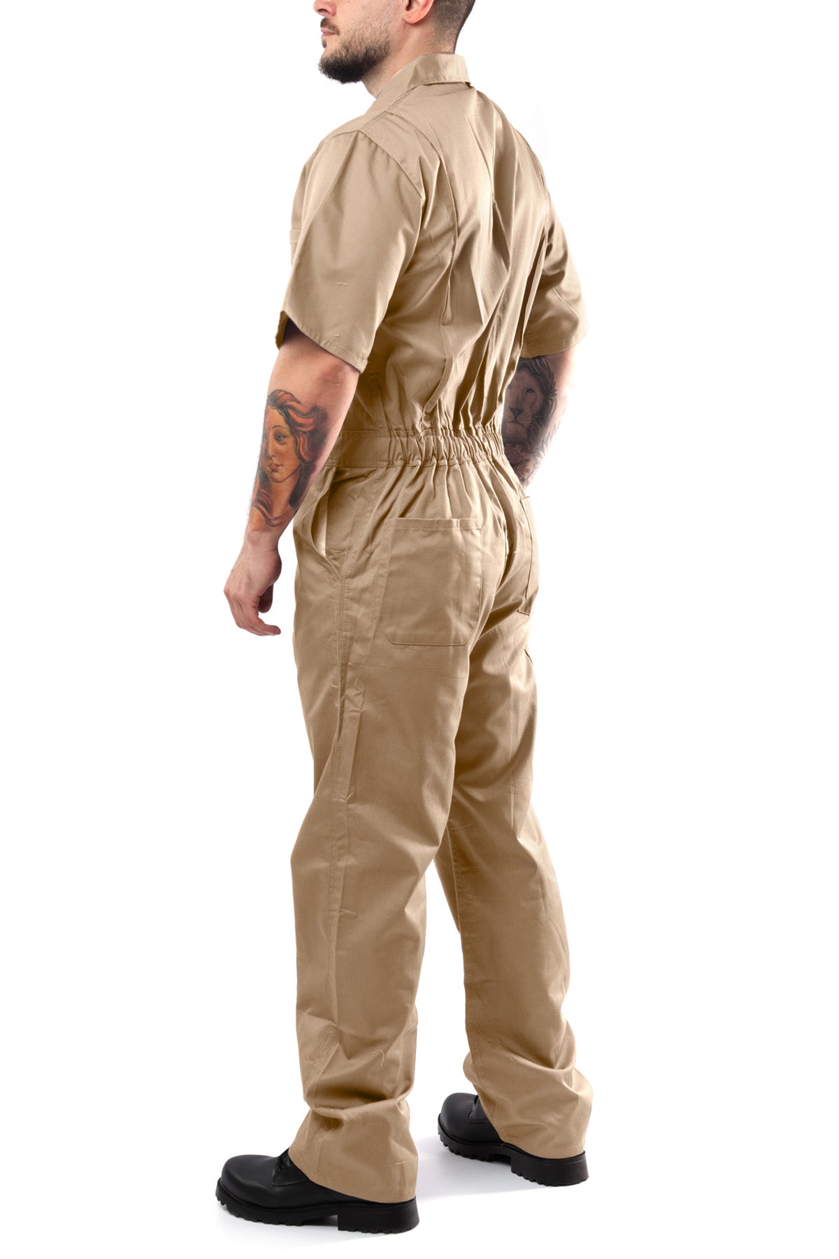 Kolossus Deluxe Short Sleeve Cotton Blend Coverall with Multi Pockets and Antistatic Zipper, KC04