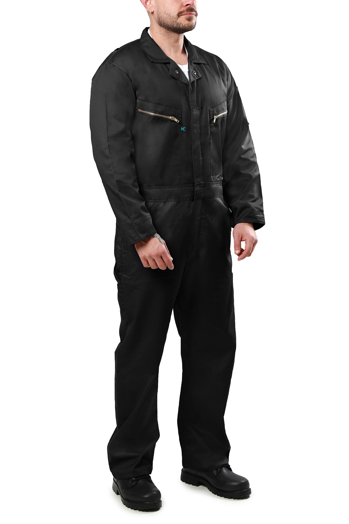 Kolossus Pro-Utility Cotton Blend Long Sleeve Coverall with Zip-Front Pocket, KC07