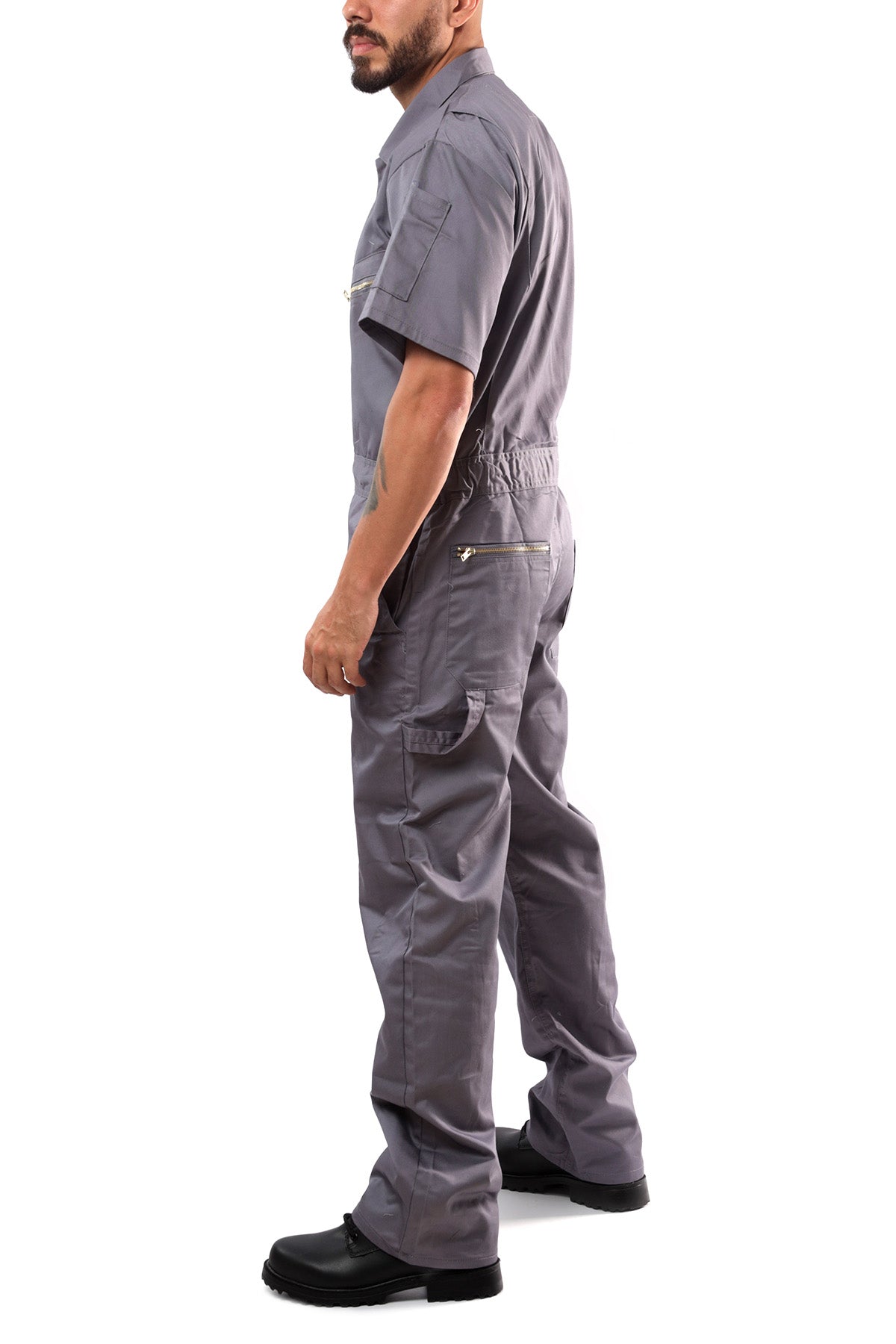 Kolossus Pro-Utility Cotton Blend Short Sleeve Coverall with Zip-Front Pockets, KC08