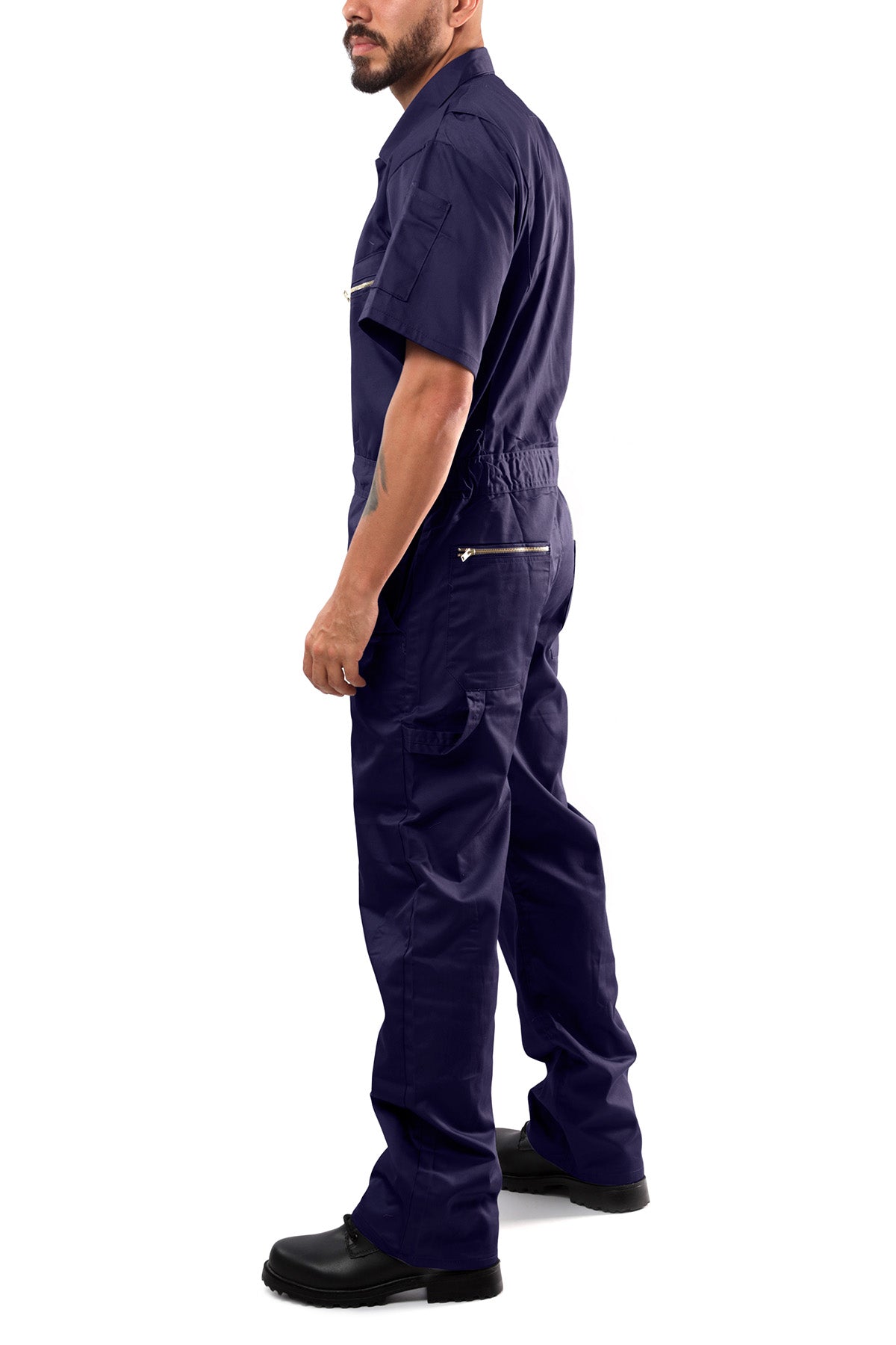 Kolossus Pro-Utility Cotton Blend Short Sleeve Coverall with Zip-Front Pockets, KC08
