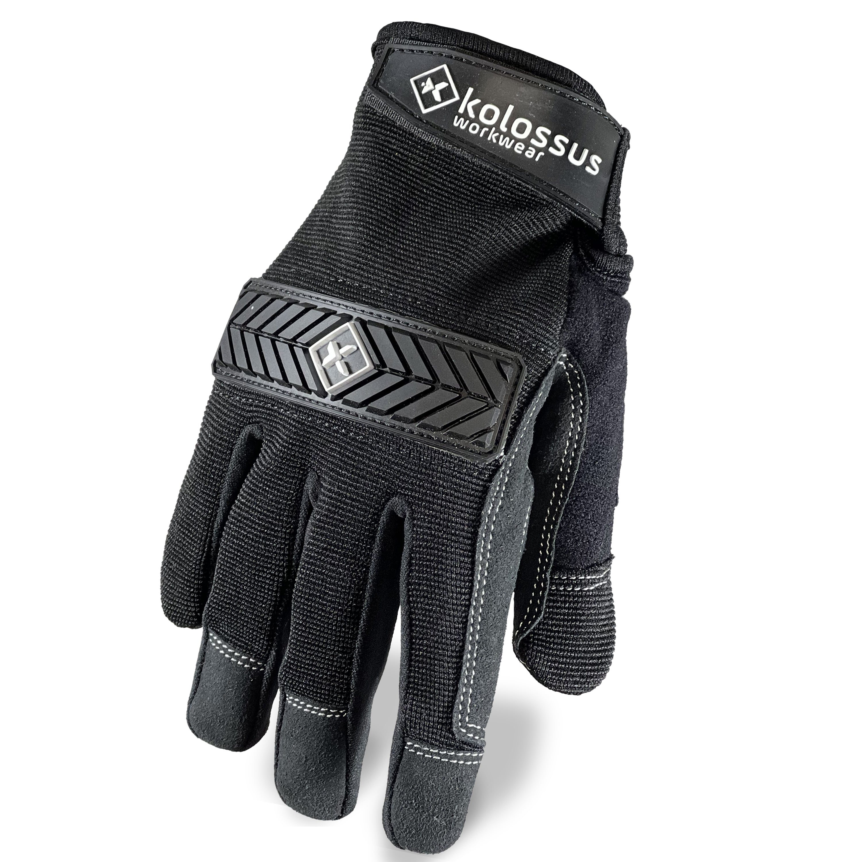 Kolossus work gloves, heavy duty, flex grip, and touch capable