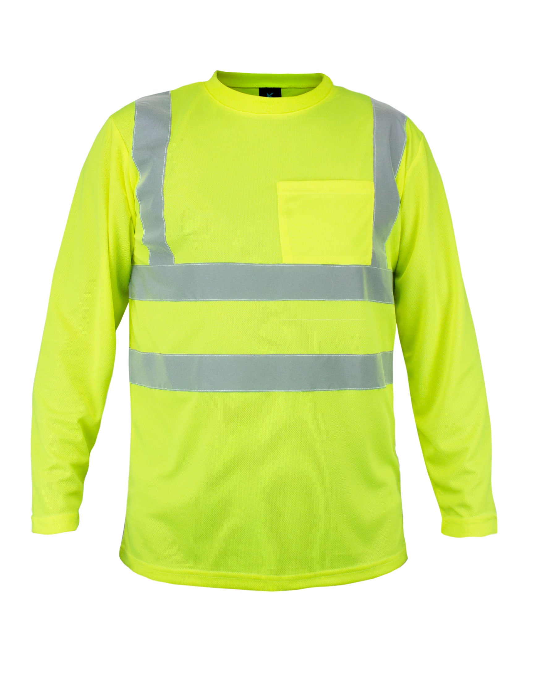 Kolossus AirFlex ANSI Class 2 High Visibility Long Sleeve Safety Shirt Yellow