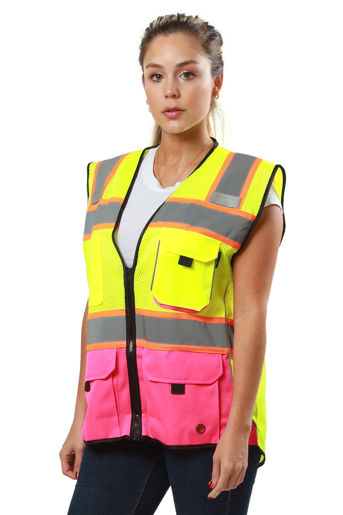 KV02 - Kolossus Deluxe High Visibility Vest with Multi Frontal Pockets | ANSI Class 2 Compliant