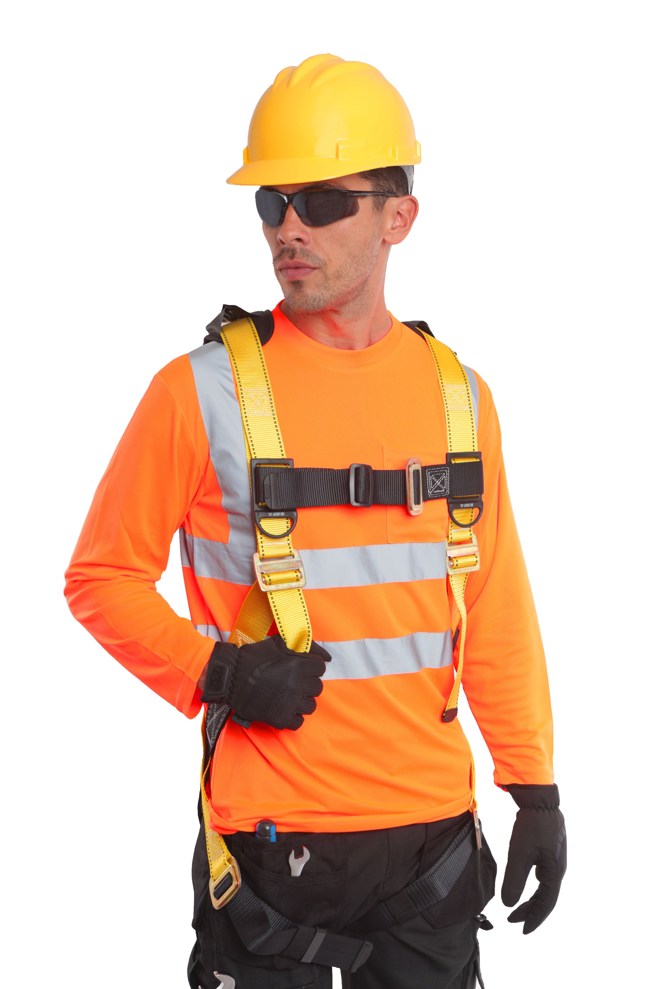 Kolossus AirFlex ANSI Class 2 High Visibility Long Sleeve Safety Shirt Orange