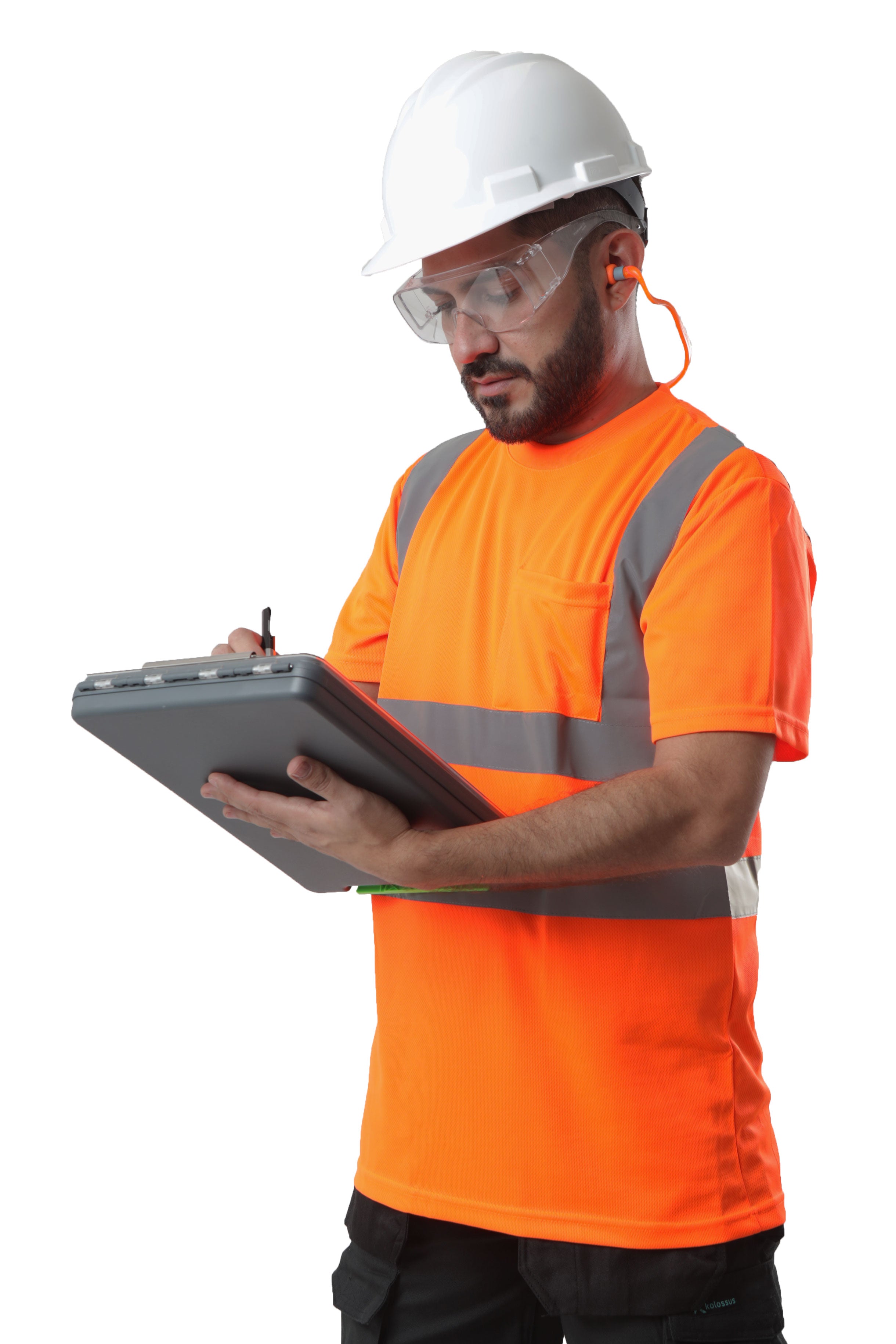 Kolossus AirFlex ANSI Class 2 Compliant High Visibility Short Sleeve Safety Shirt Orange