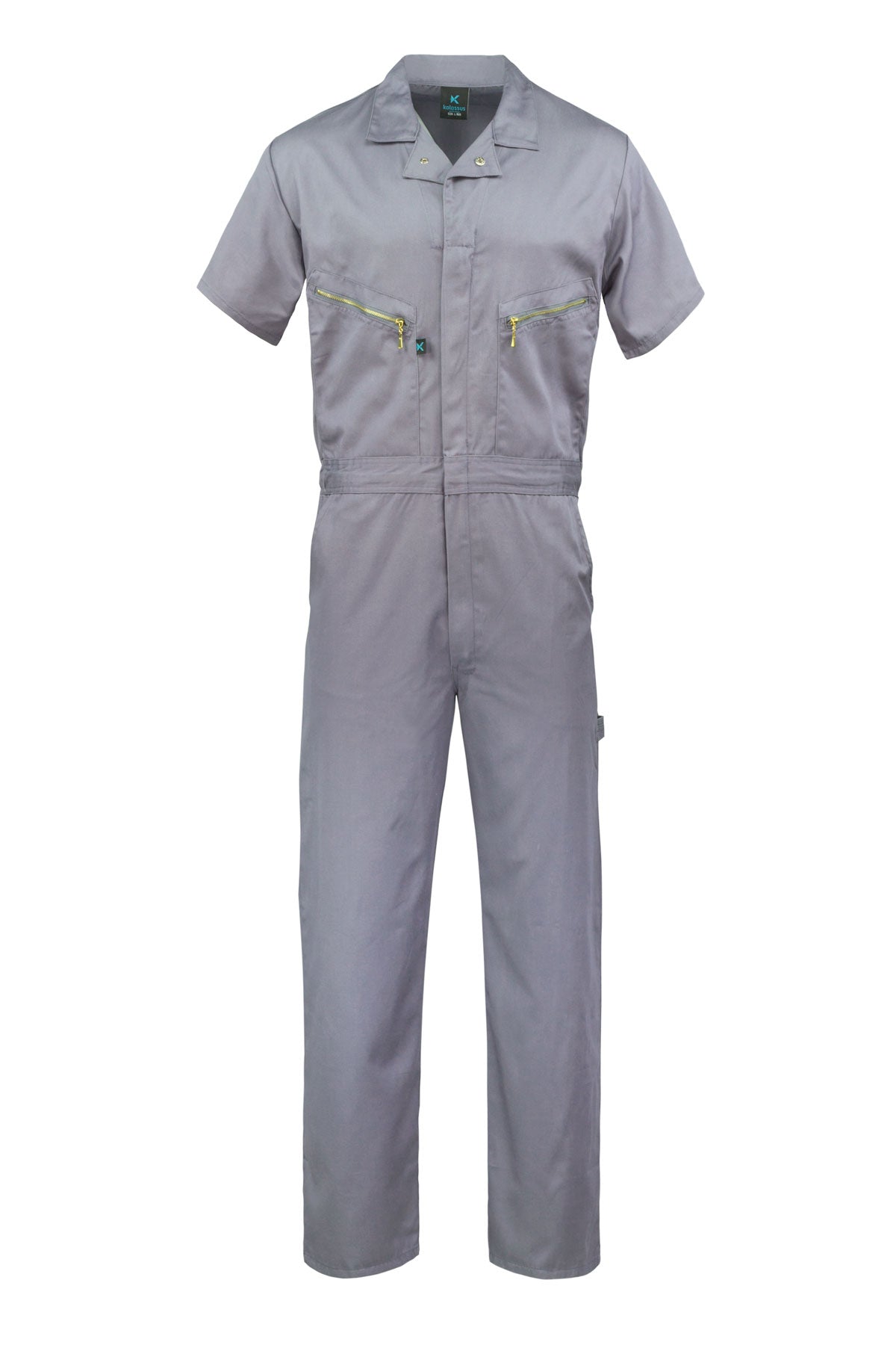 Kolossus Pro-Utility Cotton Blend Short Sleeve Coverall with Zip-Front Pockets, KC08