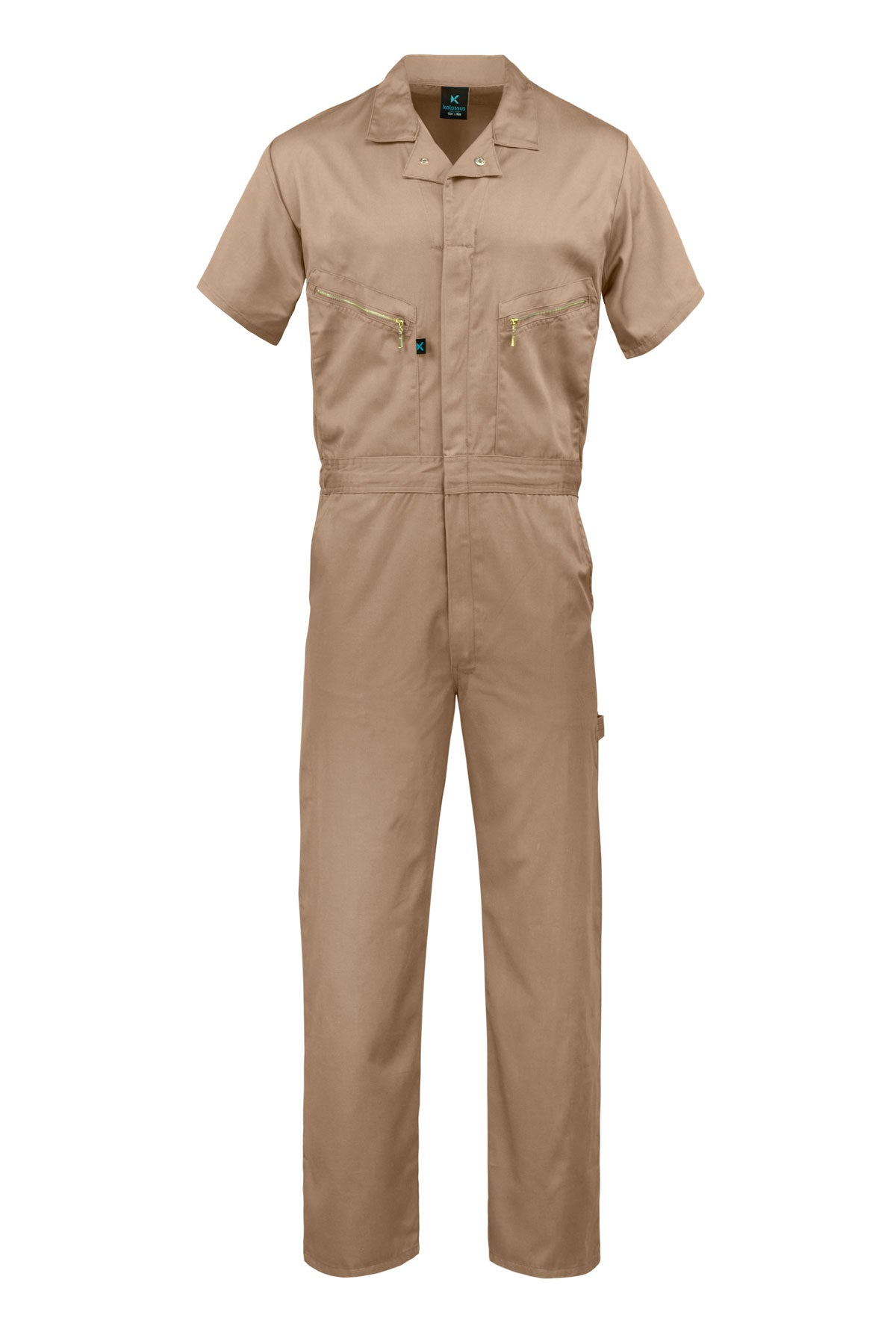 Kolossus Pro-Utility Cotton Blend Short Sleeve Coverall with Zip-Front Pockets, KC08