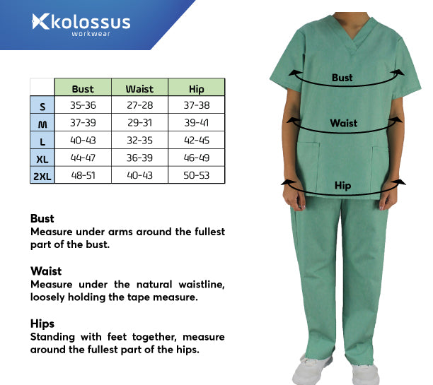 KM51L - Kolossus Women's Cotton Poly Blend Medical Scrubs Set ...